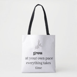 Minimalistische botanische boodschappentas tote bag