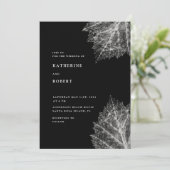 Minimalistische Botanische bruiloft uitnodiging (Staand voorkant)