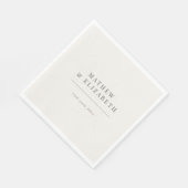 Minimalistische botanische bruiloft | Warm Wit Servet (Hoek)