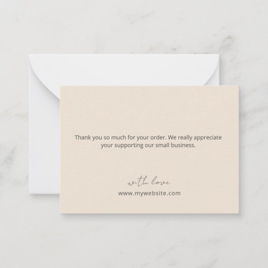 Minimalistische botanische dank u notitiekaartje (Achterkant)