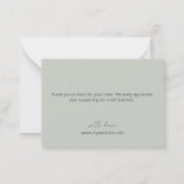 Minimalistische botanische dank u notitiekaartje (Achterkant)