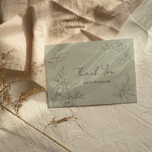 Minimalistische botanische dank u