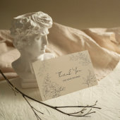 Minimalistische botanische dank u notitiekaartje