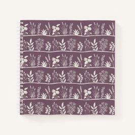 Minimalistische botanische delicate weide silhouet notitieboek