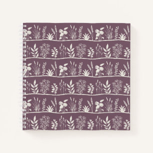 Minimalistische botanische delicate weide silhouet notitieboek