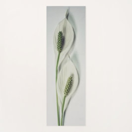 Minimalistische Botanische Dubbele Witte Vredeslel Yogamat