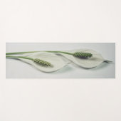 Minimalistische Botanische Dubbele Witte Vredeslel Yogamat (Voorkant (horizontaal))