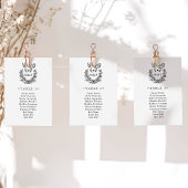 Minimalistische Botanische Duiven Bruidstaartkaart