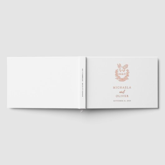 Minimalistische Botanische Duiven Elegant Script W Gastenboek (Volledig)