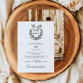 Minimalistische Botanische Duiven Elegant Script W Kaart