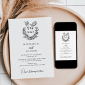 Minimalistische Botanische Duiven Elegant Script W Kaart