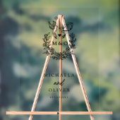 Minimalistische Botanische Duiven Elegante Scripti Acryl Bord (Neutraal)