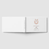 Minimalistische Botanische Duiven Elegante Scripti Gastenboek (Volledig)