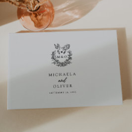 Minimalistische Botanische Duiven Elegante Scripti Gastenboek