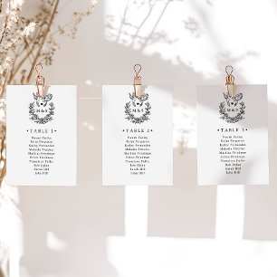 Minimalistische Botanische Duiven Trouwtafel Kaart