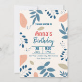 Minimalistische botanische elegante bloemenverjaar kaart (Voorkant)