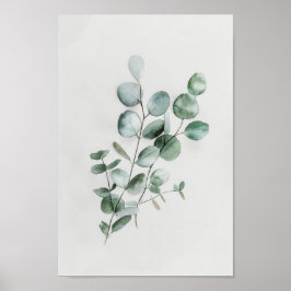 Minimalistische Botanische Eucalyptus in de Waterv Poster