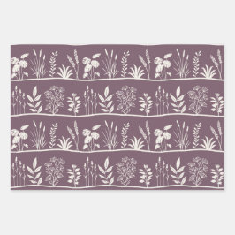 Minimalistische botanische fijne weide silhouet pr inpakpapier vel
