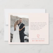 Minimalistische botanische foto koraal bedankkaart (Achterkant)