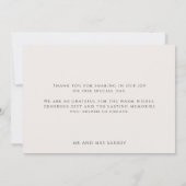 Minimalistische Botanische Foto Trouw Dankkaart Save The Date (Achterkant)