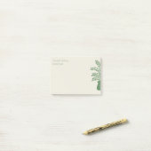 Minimalistische Botanische Gepersonaliseerde Post- Post-it® Notes (Op bureau)