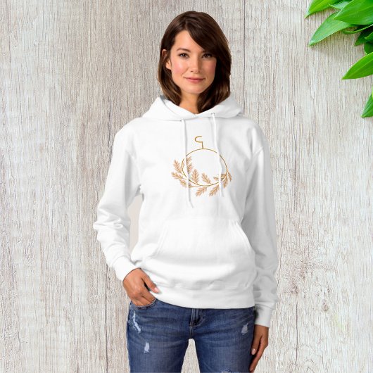 Minimalistische botanische krans modern neutraal hoodie