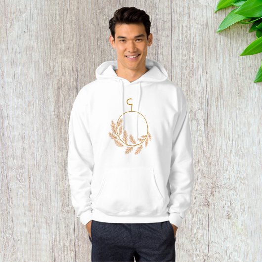 Minimalistische botanische krans modern neutraal hoodie