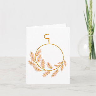 Minimalistische botanische krans modern neutraal kaart
