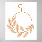 Minimalistische botanische krans modern neutraal poster (Voorkant)