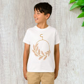 Minimalistische botanische krans modern neutraal t-shirt