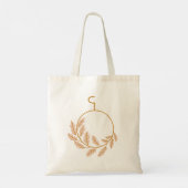 Minimalistische botanische krans modern neutraal tote bag (Achterkant)
