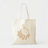 Minimalistische botanische krans modern neutraal tote bag (Voorkant)