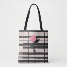 Minimalistische botanische kunst Canvas tas
