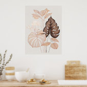Minimalistische botanische kunst print voor modern (Keuken)