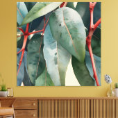 Minimalistische botanische kunst van eucalyptus canvas afdruk (Insitu (Woonkamer))