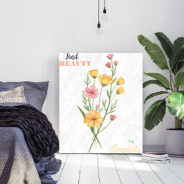 Minimalistische botanische kunstprint met aangepas poster