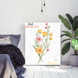 Minimalistische botanische kunstprint met aangepas poster