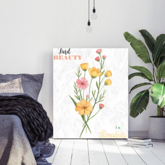 Minimalistische botanische kunstprint met aangepas poster