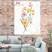 Minimalistische botanische kunstprint met aangepas poster