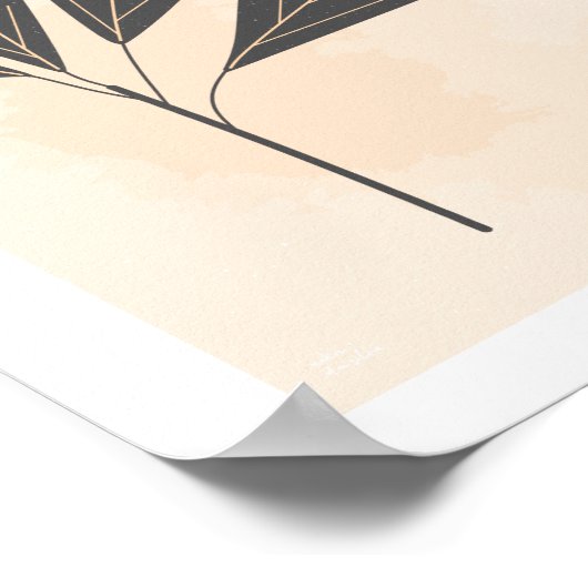 Minimalistische botanische kunstprint poster (Hoek)