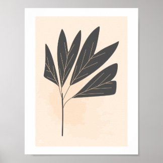 Minimalistische botanische kunstprint poster