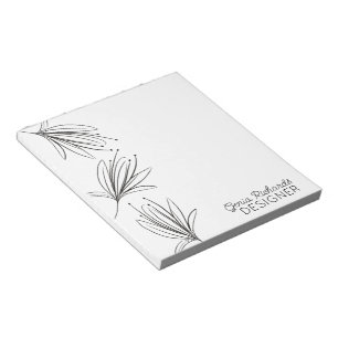 Minimalistische Botanische Lelie Bloem Ontwerper Notitieblok