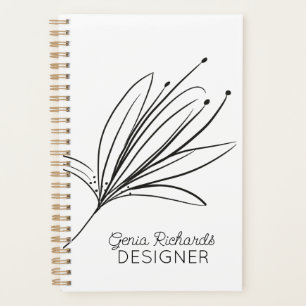 Minimalistische Botanische Lelie Bloem Ontwerper Planner