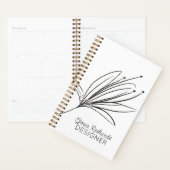 Minimalistische Botanische Lelie Bloem Ontwerper Planner (Display)