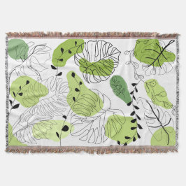 Minimalistische botanische lente bries krabbelteke deken