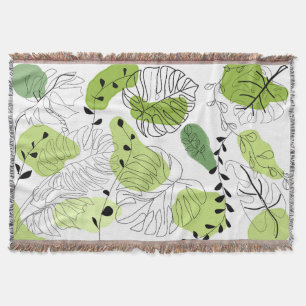 Minimalistische botanische lente bries krabbelteke deken