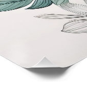 Minimalistische Botanische lijnkunst – Delicate Fl Perfect Poster (Hoek)