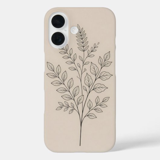 Minimalistische Botanische Lijnkunst iPhone 16 Hoe Case-Mate iPhone Case (Achterkant)