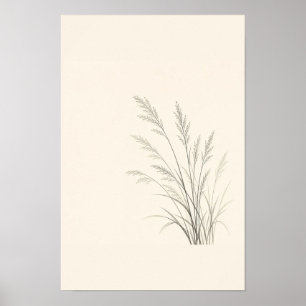 Minimalistische botanische lijnkunst wanddecoratie poster