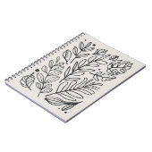 Minimalistische Botanische Line Art Leaves Notitieboek (Linkerzijde)